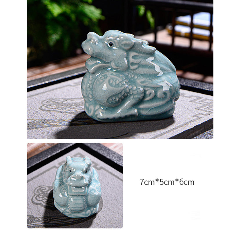 Buddha Stones zodiaco chino riqueza cerámica té mascota hogar estatuilla decoración - image 3
