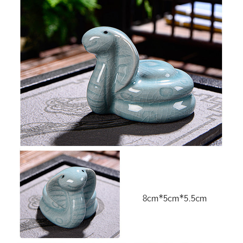 Buddha Stones zodiaco chino riqueza cerámica té mascota hogar estatuilla decoración - image 13