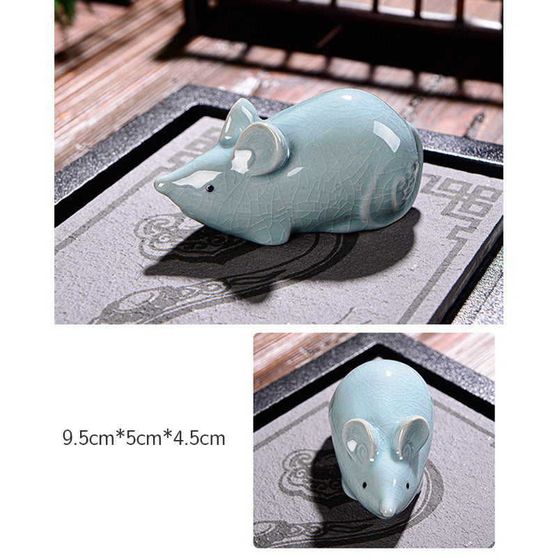 Buddha Stones zodiaco chino riqueza cerámica té mascota hogar estatuilla decoración - image 5