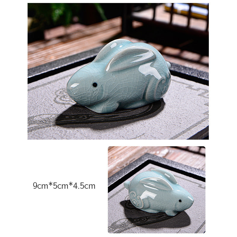 Buddha Stones zodiaco chino riqueza cerámica té mascota hogar estatuilla decoración - image 11