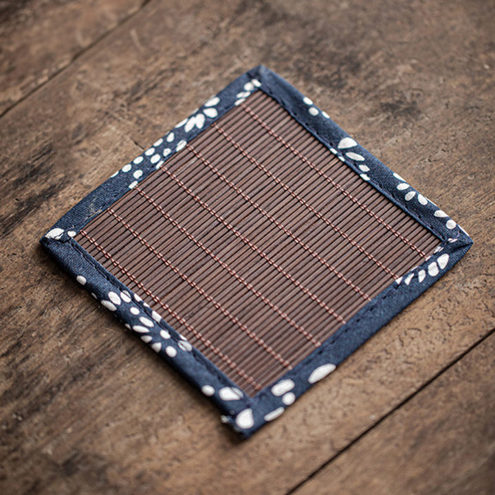 Mini gato de la suerte, Buddha Stones, gatito, té, mascota, cerámica, decoración de escritorio para el hogar con estera de Bambú - image 8