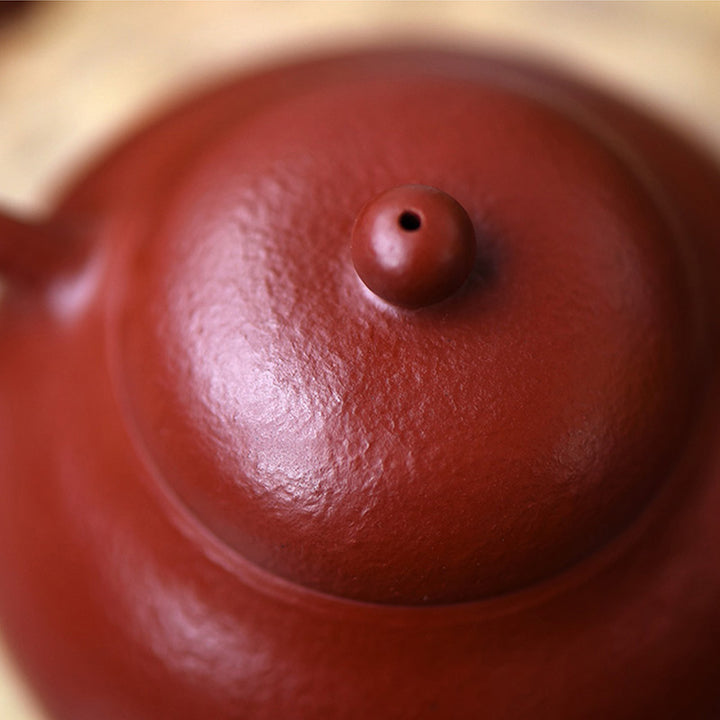 Tetera de kungfú de arcilla púrpura marrón Wen Dan hecha a mano con Buddha Stones Yixing - image 10