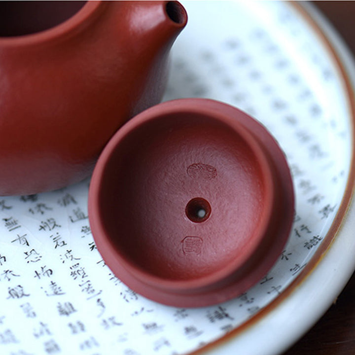 Tetera de kungfú de arcilla púrpura marrón Wen Dan hecha a mano con Buddha Stones Yixing - image 6