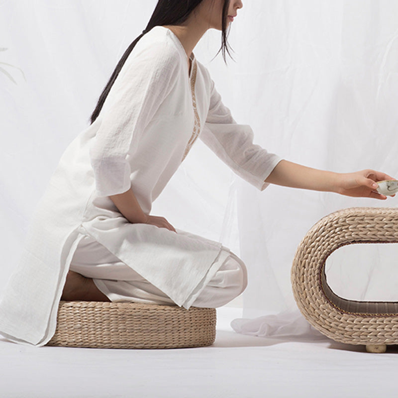 Buddha Stones 2 uds Tai Chi meditación Yoga ropa de algodón Top pantalones conjunto de mujer - image 11