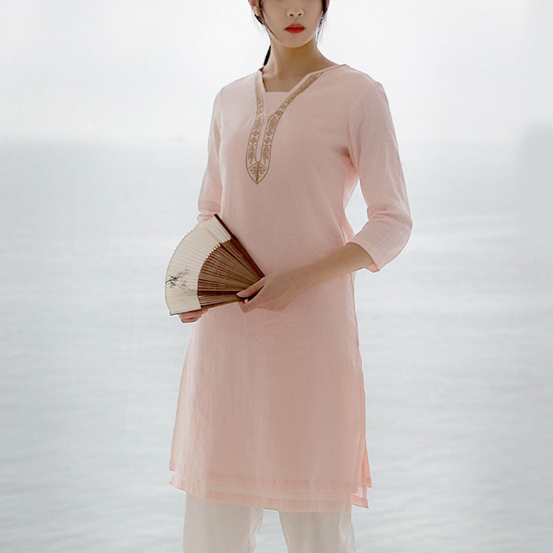 Buddha Stones 2 uds Tai Chi meditación Yoga ropa de algodón Top pantalones conjunto de mujer - image 14