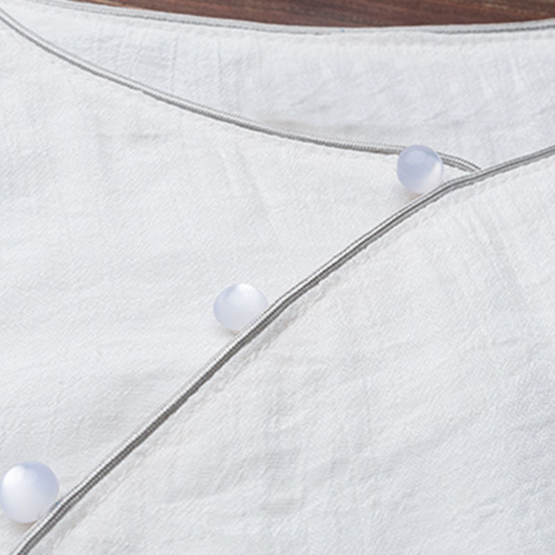 Conjunto de ropa de lino y algodón para mujer, pantalón superior blanco, diseño Simple, Buddha Stones , meditación, Yoga, Zen, Tai Chi, 2 uds. - image 12
