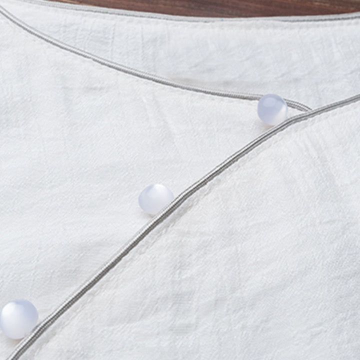 Conjunto de ropa de lino y algodón para mujer, pantalón superior blanco, diseño Simple, Buddha Stones , meditación, Yoga, Zen, Tai Chi, 2 uds. - image 12