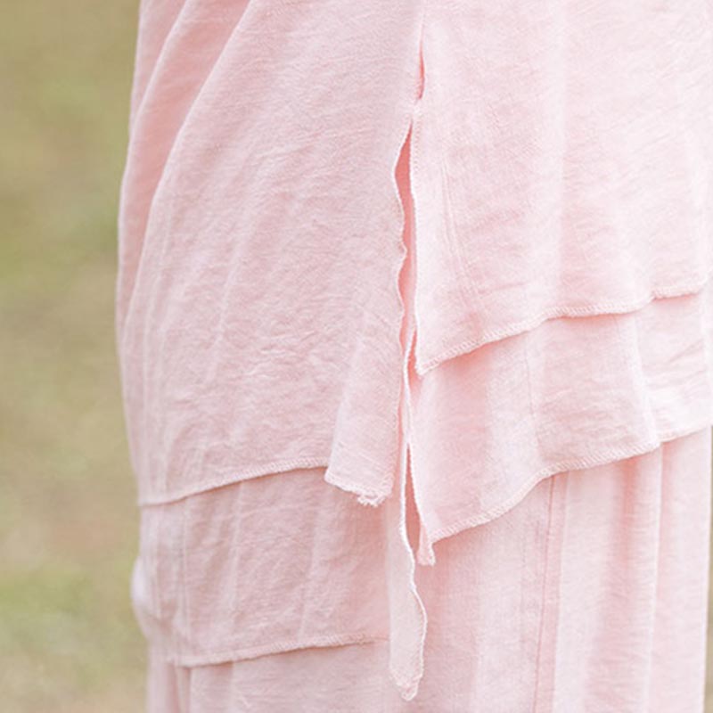 Conjunto de 2 piezas de ropa de lino y algodón con Buddha Stones para mujer, pantalones superiores con diseño liso, meditación, Yoga, Zen, Tai Chi - image 9