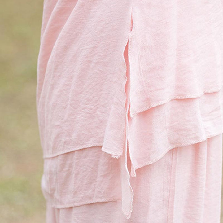 Conjunto de 2 piezas de ropa de lino y algodón con Buddha Stones para mujer, pantalones superiores con diseño liso, meditación, Yoga, Zen, Tai Chi - image 9