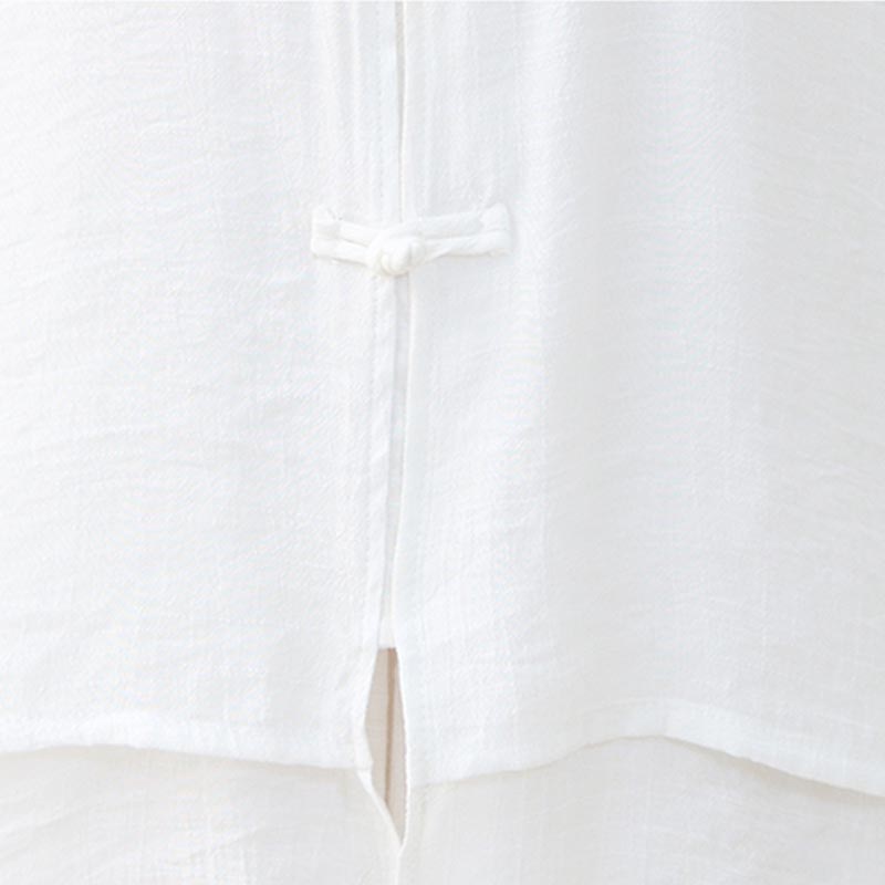 Conjunto de ropa de algodón para mujer, pantalones superiores con diseño de botones de rana china Simple, Buddha Stones , meditación, Yoga, Zen, Tai Chi, 2 uds. - image 12