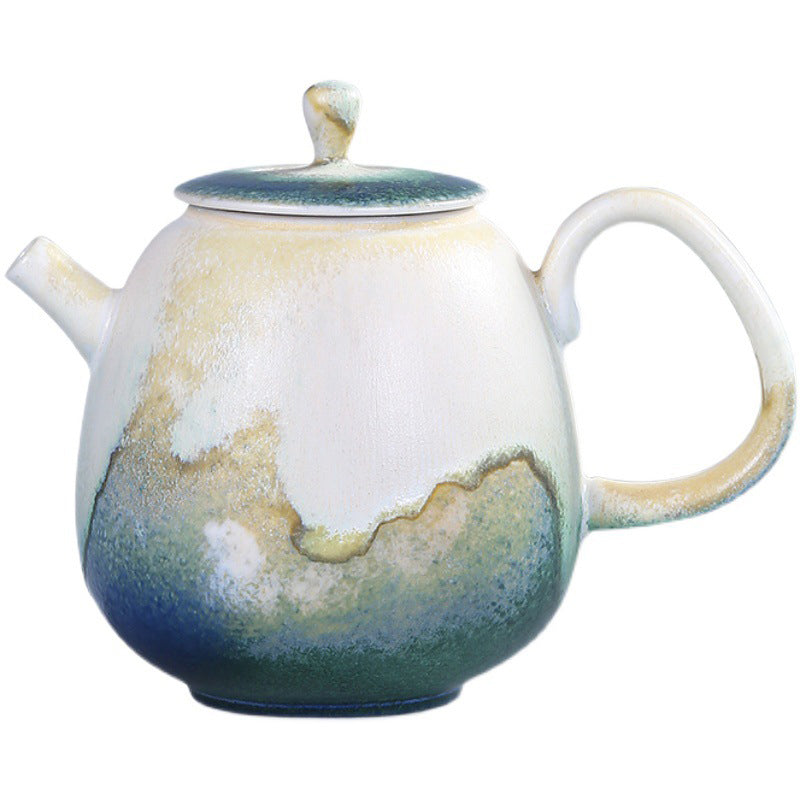 Tetera de kungfú de cerámica con Buddha Stones, té chino Gongfu verde y Beige, 230ml - image 7