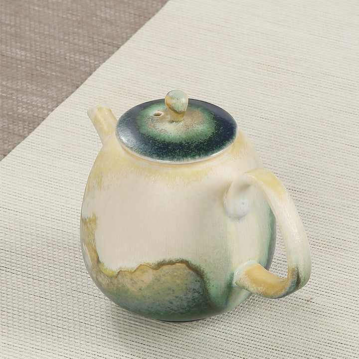 Tetera de kungfú de cerámica con Buddha Stones, té chino Gongfu verde y Beige, 230ml - image 2