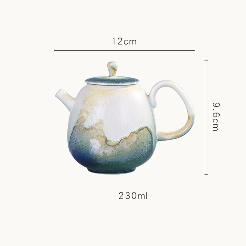 Tetera de kungfú de cerámica con Buddha Stones, té chino Gongfu verde y Beige, 230ml - image 6
