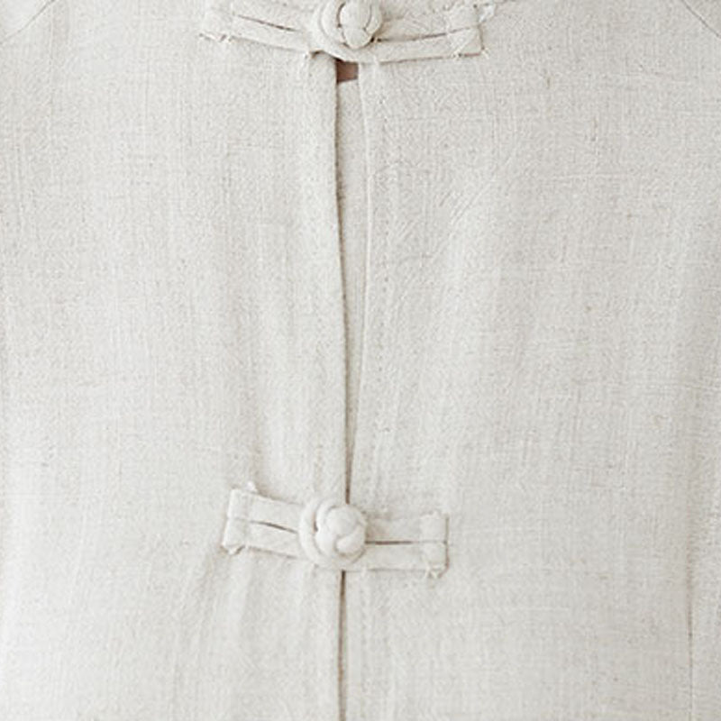 Conjunto de 2 uds de Buddha Stones con diseño de botones de rana china, ropa de meditación Zen Tai Chi, pantalones superiores de lino y algodón para mujer - image 7