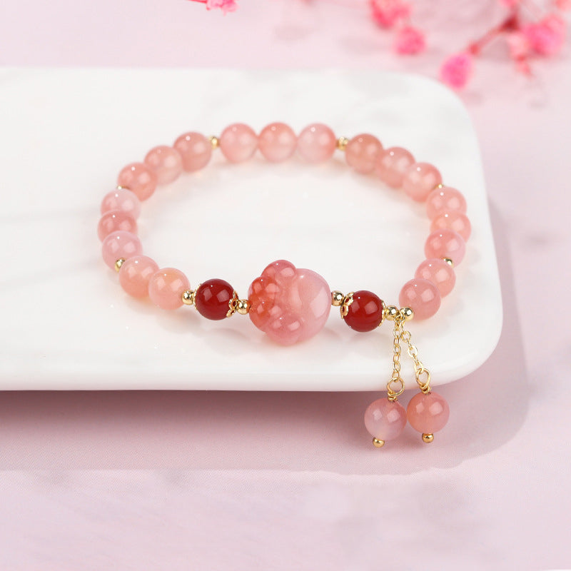 Pulsera positiva con garra de gato y ágata Yanyuan Natural de Buddha Stones - Ágata Yanyuan (circunferencia de la muñeca: 14-15 cm) - image 1