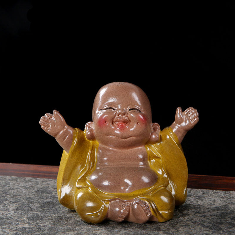 Buddha Stones que cambian de Color, Buda sonriente, resina, té, mascota, riqueza, decoración del hogar - image 3