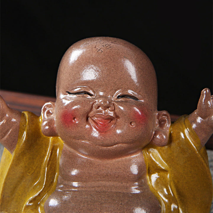 Buddha Stones que cambian de Color, Buda sonriente, resina, té, mascota, riqueza, decoración del hogar - image 5