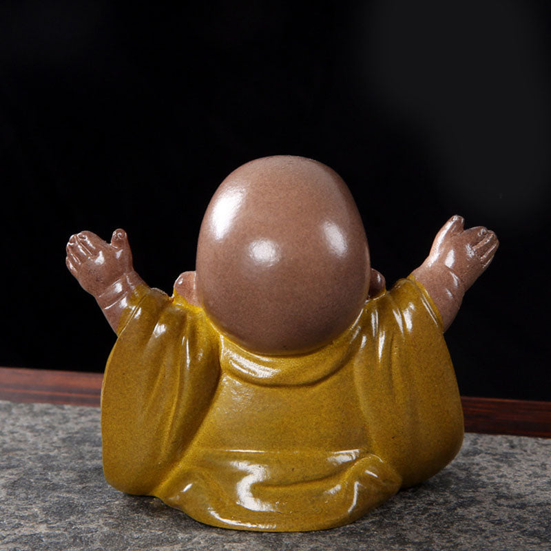 Buddha Stones que cambian de Color, Buda sonriente, resina, té, mascota, riqueza, decoración del hogar - image 4