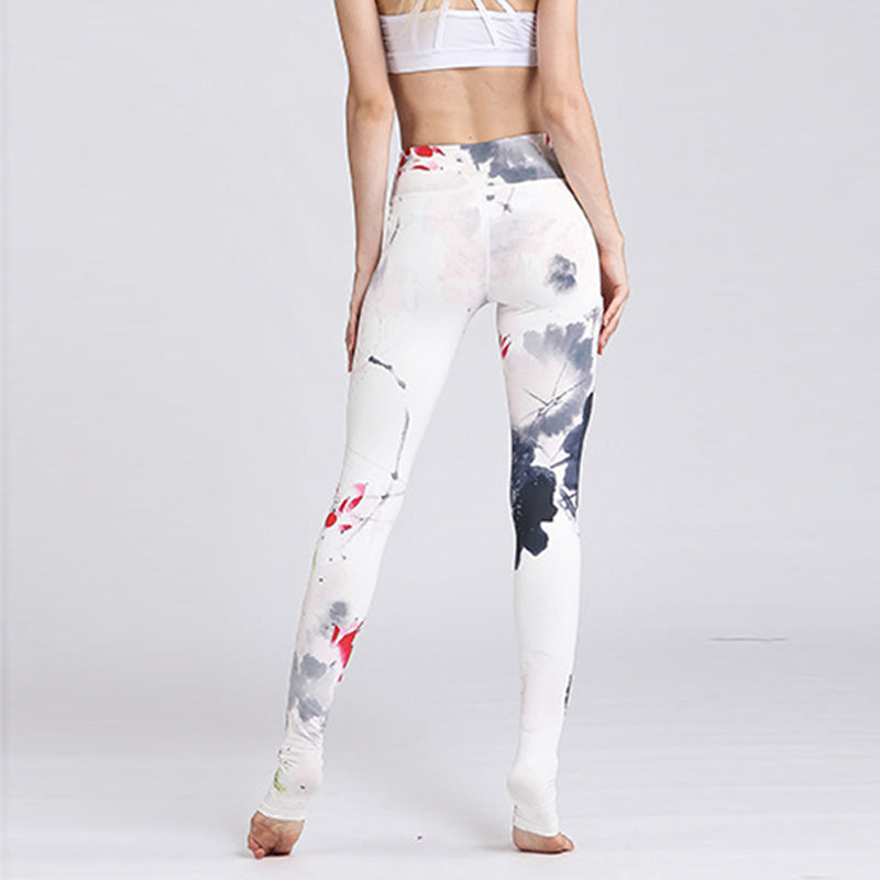 Pantalones de diseño con estampado de flores de loto y Buddha Stones, mallas deportivas para Yoga y Fitness, pantalones de Yoga para mujer - image 29