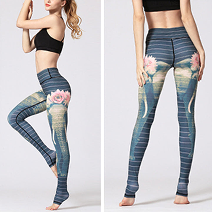 Pantalones de diseño con estampado Floral de flor de loto con Buddha Stones, mallas deportivas para Yoga y Fitness, pantalones de Yoga para mujer - image 26