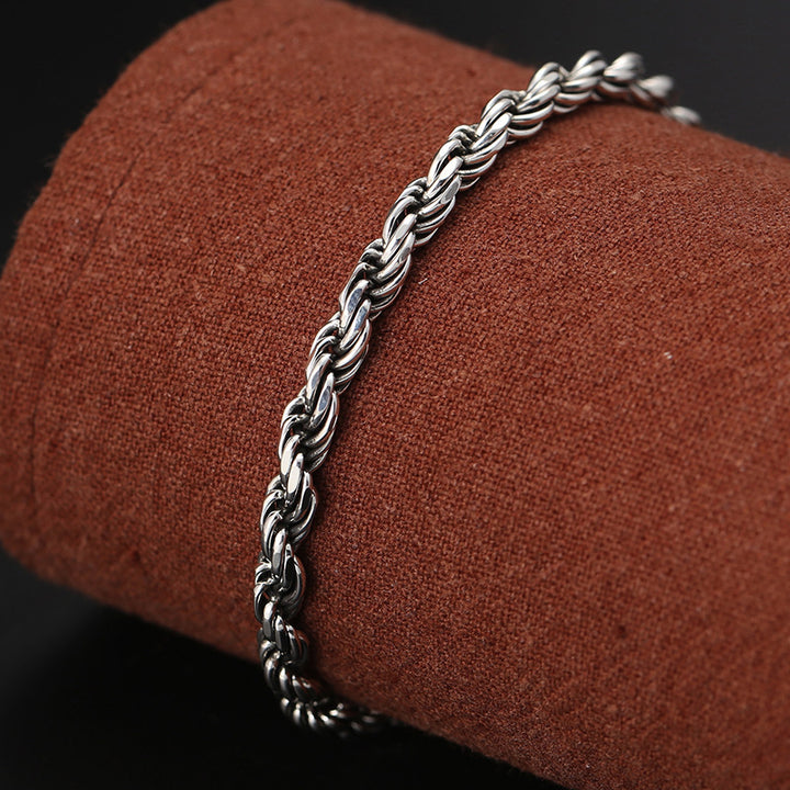 Pulsera de plata de ley 925 con Buddha Stones , Om Mani Padme Hum tibetano, doble Dorje Vajra, diseño trenzado, paz y amor - image 4