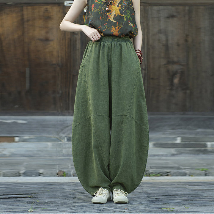 Pantalones de lino de algodón con Buddha Stones, pantalones harén, sueltos, Zen, Yoga, Tai Chi, pantalones de mujer - image 14