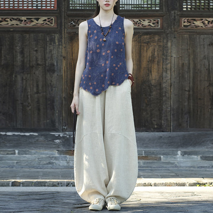 Pantalones de lino de algodón con Buddha Stones, pantalones harén, sueltos, Zen, Yoga, Tai Chi, pantalones de mujer - image 2