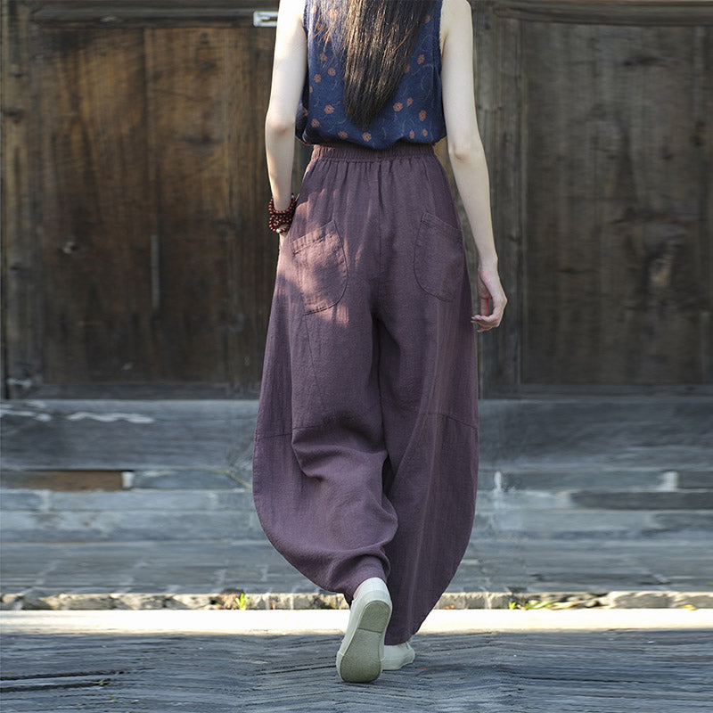 Pantalones de lino de algodón con Buddha Stones, pantalones harén, sueltos, Zen, Yoga, Tai Chi, pantalones de mujer - image 6