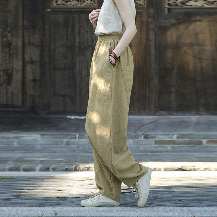 Pantalones de lino de algodón con Buddha Stones, pantalones harén, sueltos, Zen, Yoga, Tai Chi, pantalones de mujer - image 10