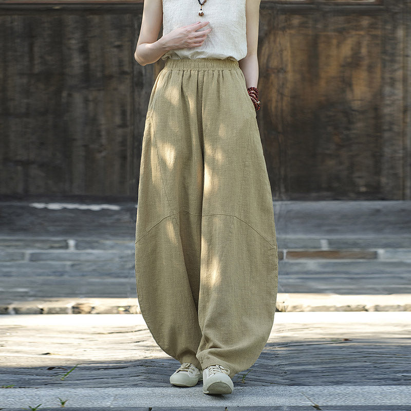 Pantalones de lino de algodón con Buddha Stones, pantalones harén, sueltos, Zen, Yoga, Tai Chi, pantalones de mujer - image 11