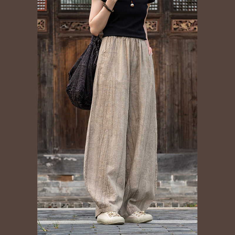 Pantalones de lino de algodón con Buddha Stones , pantalones de diseño teñido anudado, pantalones sueltos de Yoga Zen para mujer con bolsillos - image 14