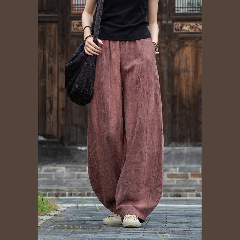 Pantalones de lino de algodón con Buddha Stones , pantalones de diseño teñido anudado, pantalones sueltos de Yoga Zen para mujer con bolsillos - image 19