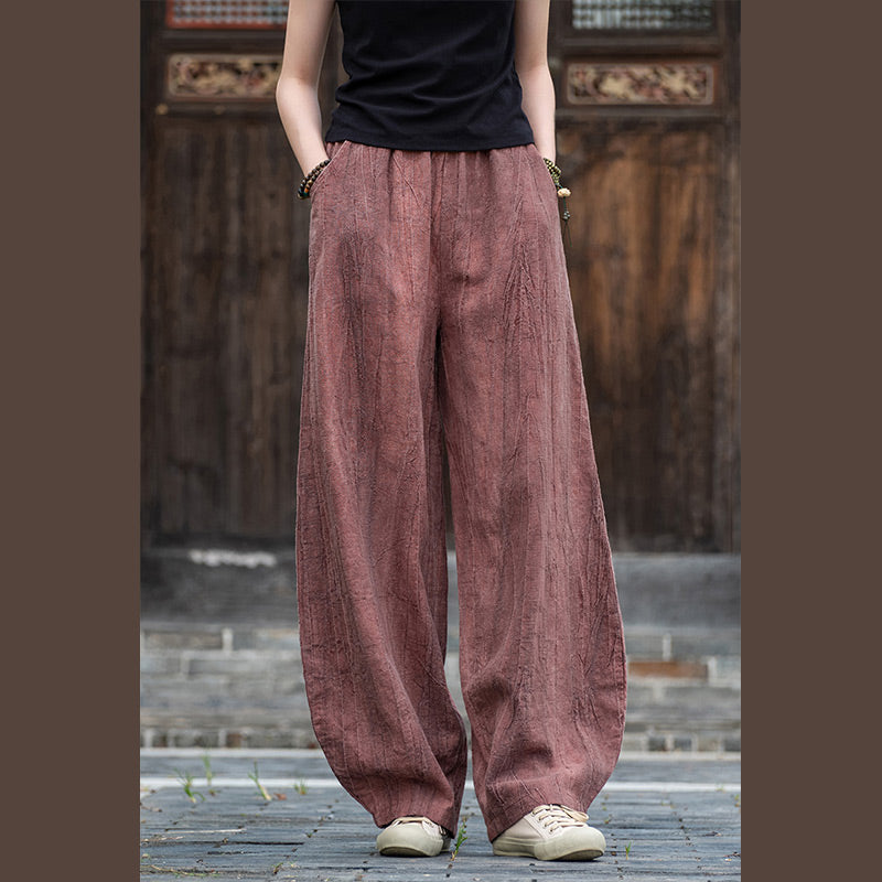 Pantalones de lino de algodón con Buddha Stones , pantalones de diseño teñido anudado, pantalones sueltos de Yoga Zen para mujer con bolsillos - image 18