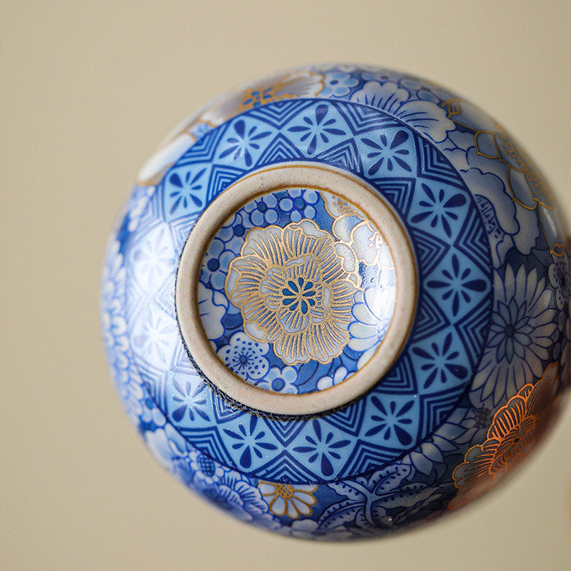 Buddha Stones, loto, crisantemo, flor de ciruelo, taza de té, taza de té de Kung Fu, tetera