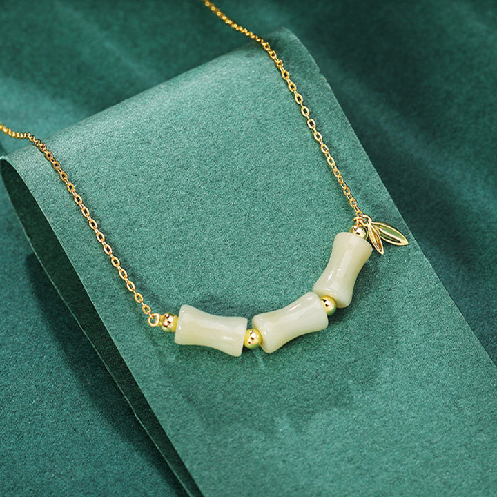 Pulsera con colgante de plata de ley 925 con Buddha Stones , jade hetiano, bambú Fu, personaje de prosperidad - image 4