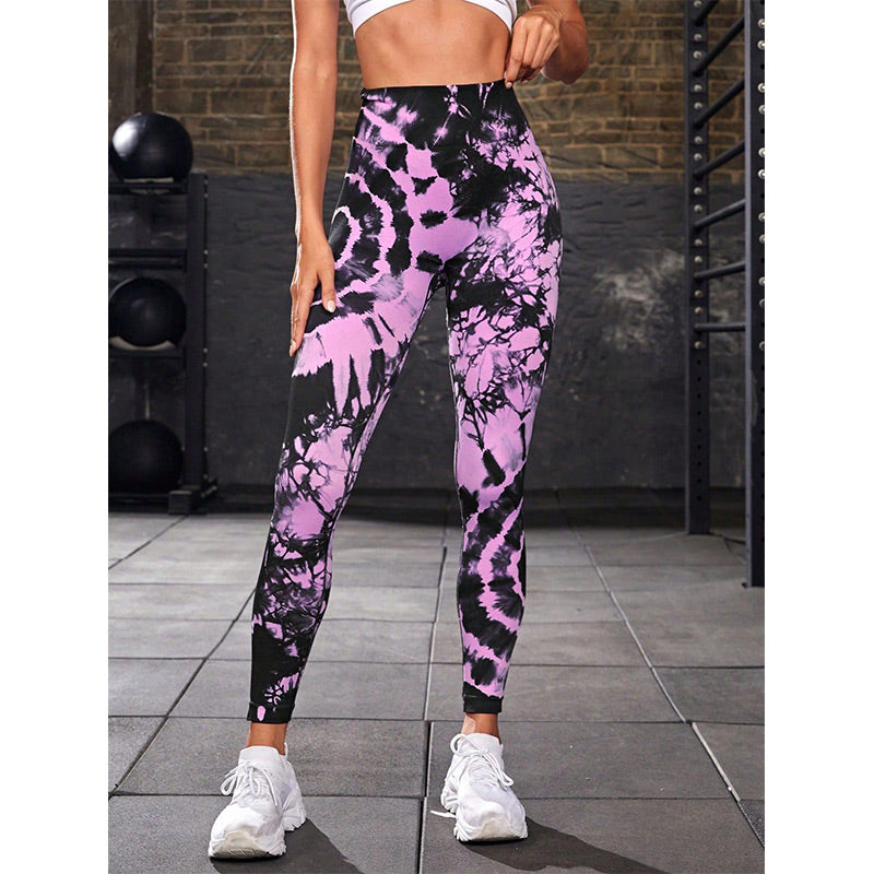 Pantalones con estampado de teñido anudado de Buddha Stones, mallas deportivas de cintura alta para Yoga, pantalones de Yoga para mujer - image 20