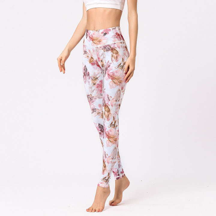 Pantalones de flores con estampado multicolor de Buddha Stones, mallas deportivas para ejercicio, Fitness, cintura alta, pantalones de Yoga para mujer - image 12