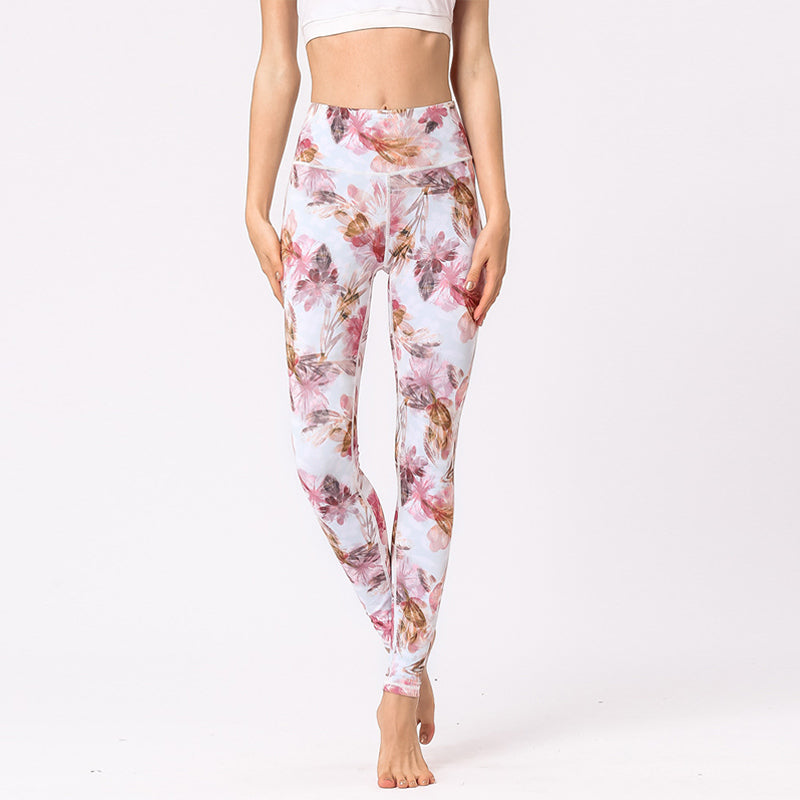 Pantalones de flores con estampado multicolor de Buddha Stones, mallas deportivas para ejercicio, Fitness, cintura alta, pantalones de Yoga para mujer - image 11
