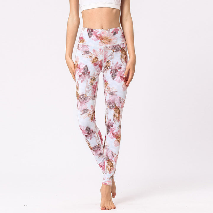 Pantalones de flores con estampado multicolor de Buddha Stones, mallas deportivas para ejercicio, Fitness, cintura alta, pantalones de Yoga para mujer - image 11
