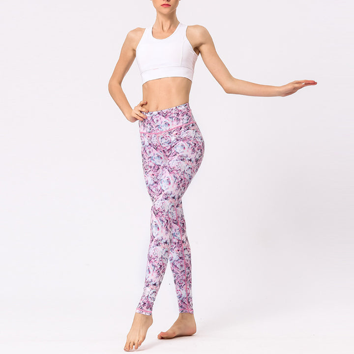 Pantalones de flores con estampado multicolor de Buddha Stones, mallas deportivas para ejercicio, Fitness, cintura alta, pantalones de Yoga para mujer - image 16