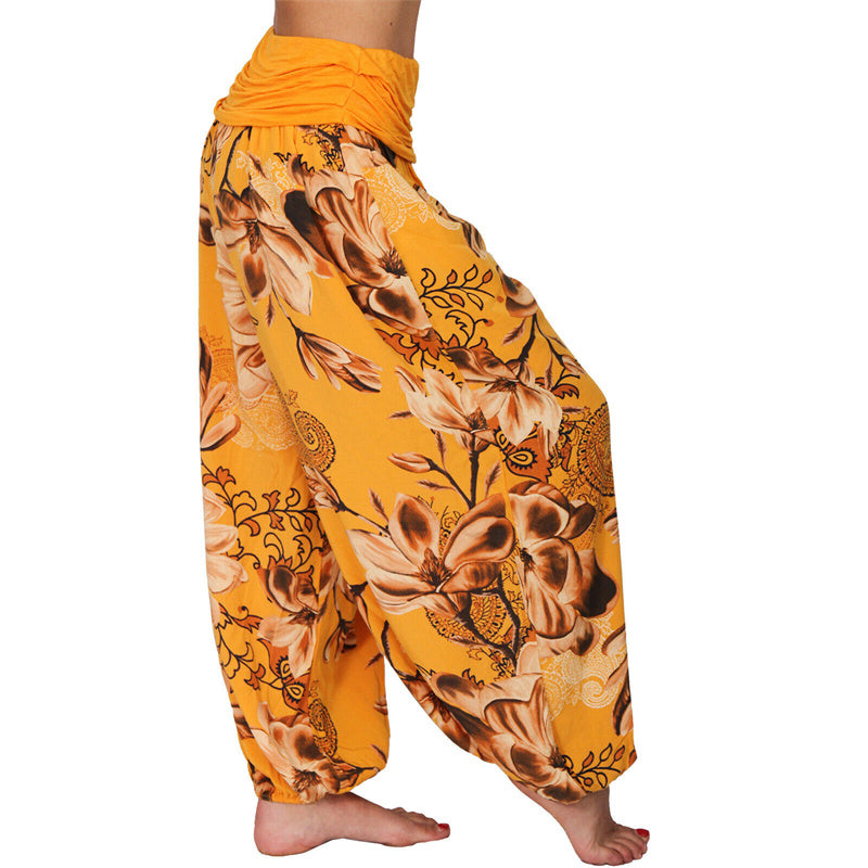 Pantalones de yoga para mujer con diseño de hojas de flores y piedras de Buddha Stones - image 35