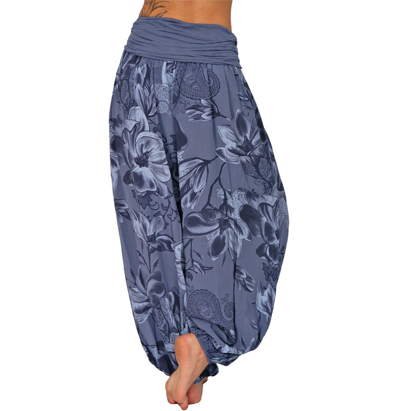 Pantalones de yoga para mujer con diseño de hojas de flores y piedras de Buddha Stones - image 24