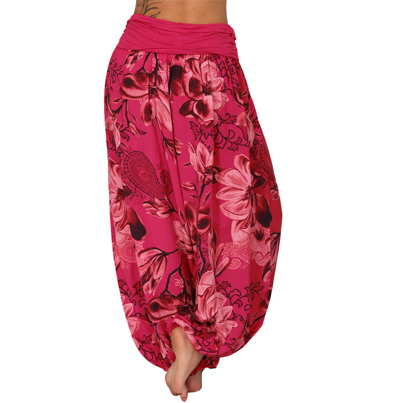 Pantalones de yoga para mujer con diseño de hojas de flores y piedras de Buddha Stones - image 39