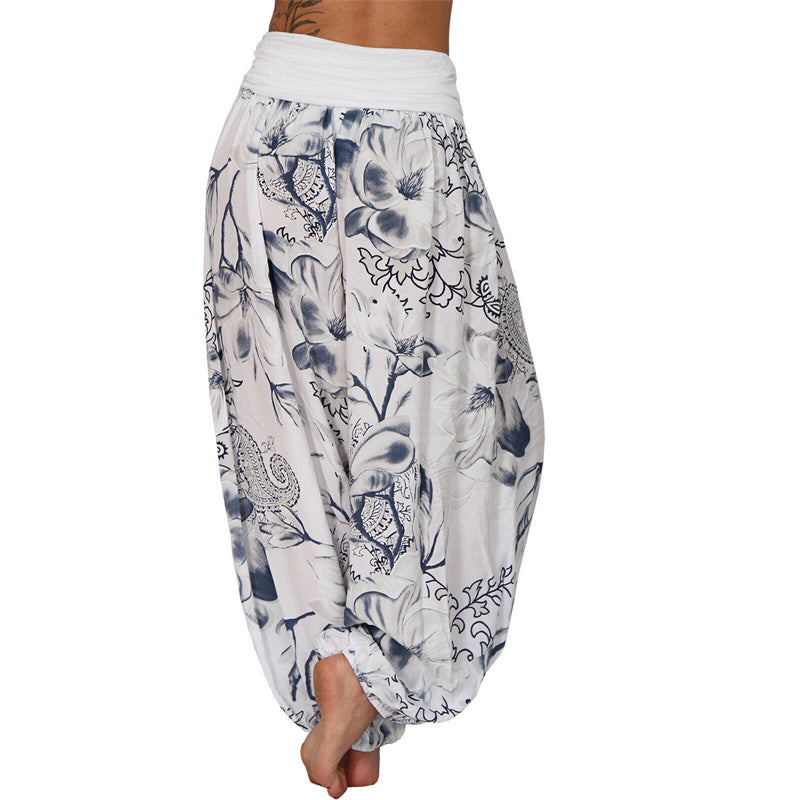 Pantalones de yoga para mujer con diseño de hojas de flores y piedras de Buddha Stones - image 6