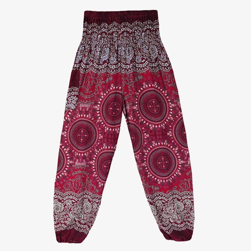 Buddha Stones Boho Pantalones Harem Sueltos Pantalones de Yoga para Mujer - image 27