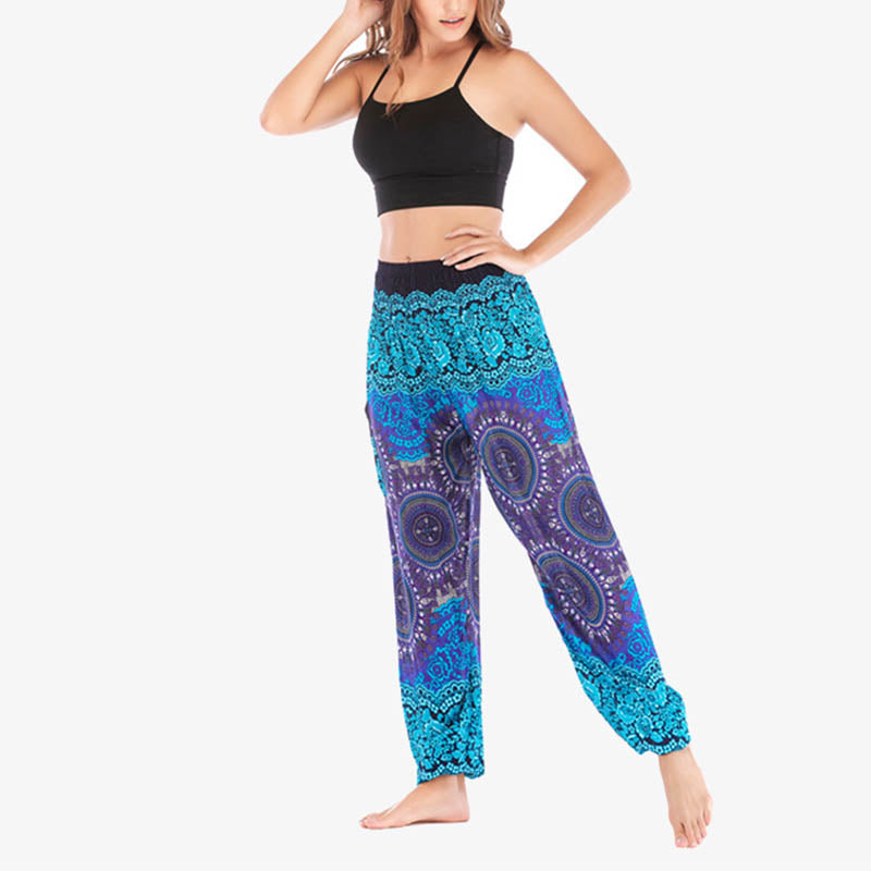 Buddha Stones Boho Pantalones Harem Sueltos Pantalones de Yoga para Mujer - image 21