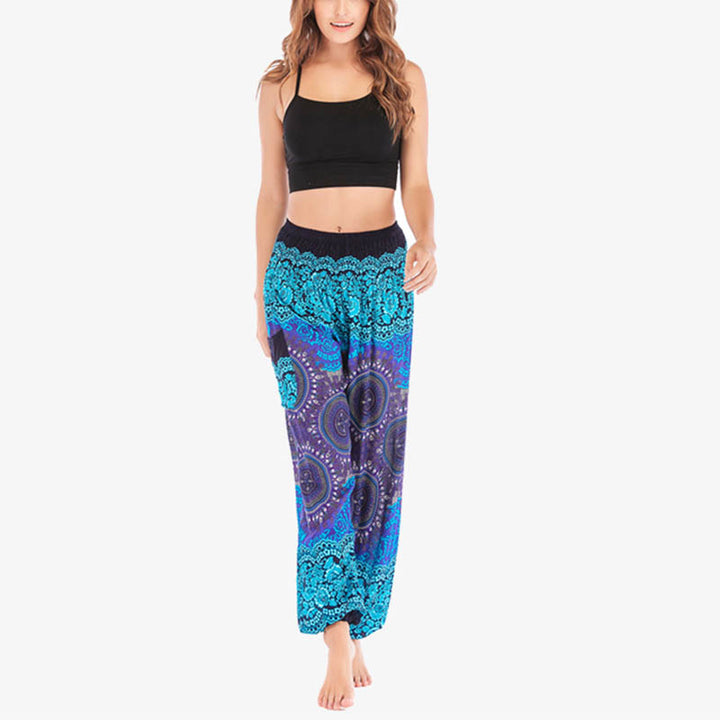 Buddha Stones Boho Pantalones Harem Sueltos Pantalones de Yoga para Mujer - image 14