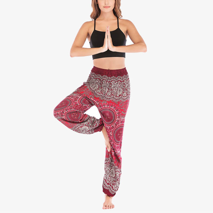 Buddha Stones Boho Pantalones Harem Sueltos Pantalones de Yoga para Mujer - image 25