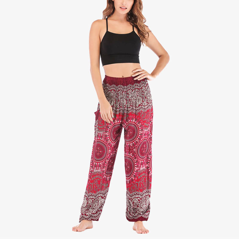 Buddha Stones Boho Pantalones Harem Sueltos Pantalones de Yoga para Mujer - image 28