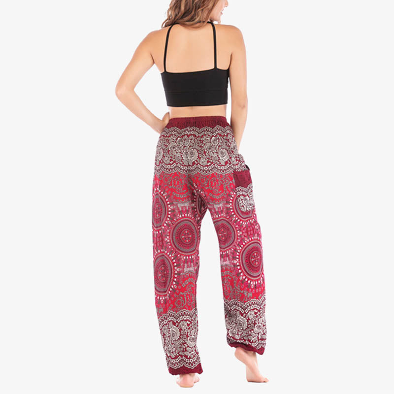 Buddha Stones Boho Pantalones Harem Sueltos Pantalones de Yoga para Mujer - image 31